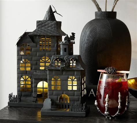 target haunted house candle holder castle metal|indoor halloween decorations target.